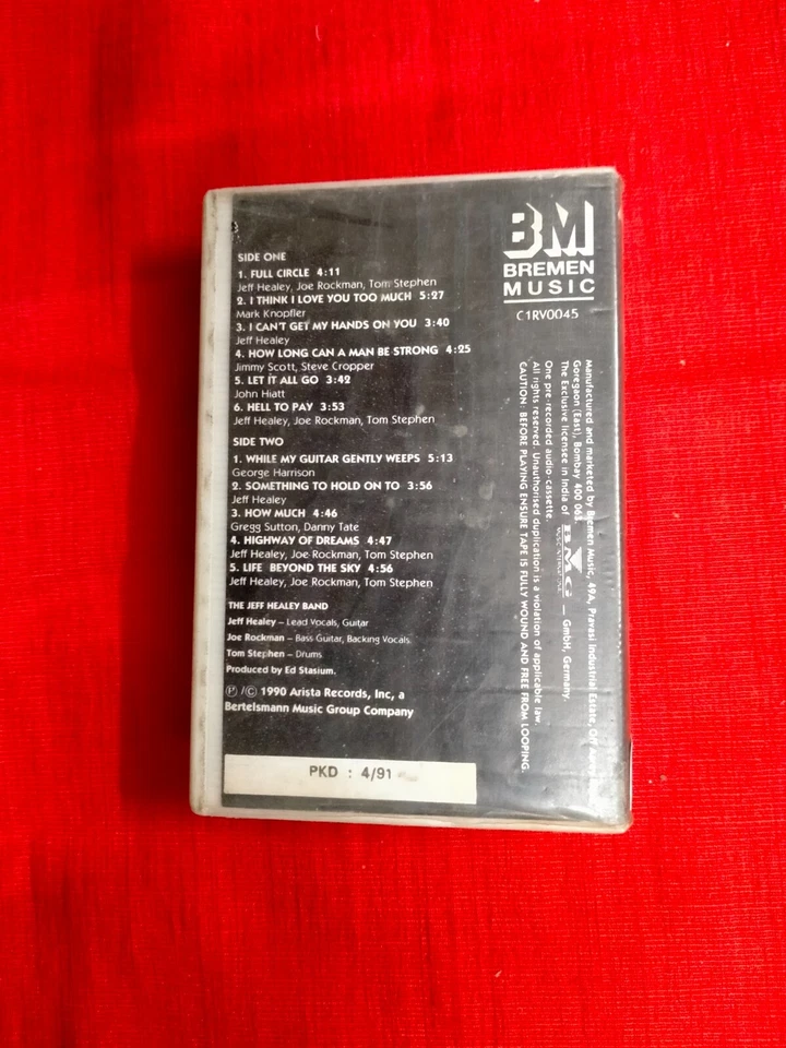 The Jeff Healey Band Hell To Pay 1991 Clamshell CASSETTE TAPE INDIA indian - Image 3 of 4