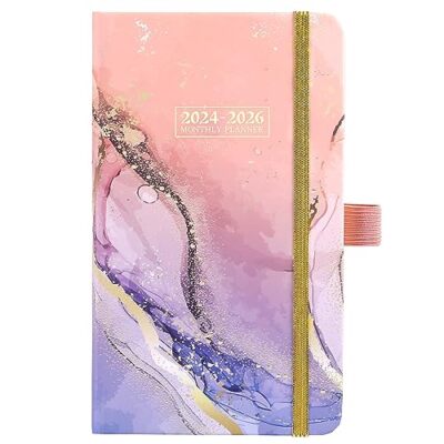 2024-2026 Monthly Pocket Planner - 3 Year Monthly Calendar with Leather  Cover | eBay
