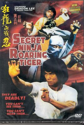 Dragon Lee-SECRET NINJA ROARING TIGER Rare Kung Fu Movie New English Version DVD