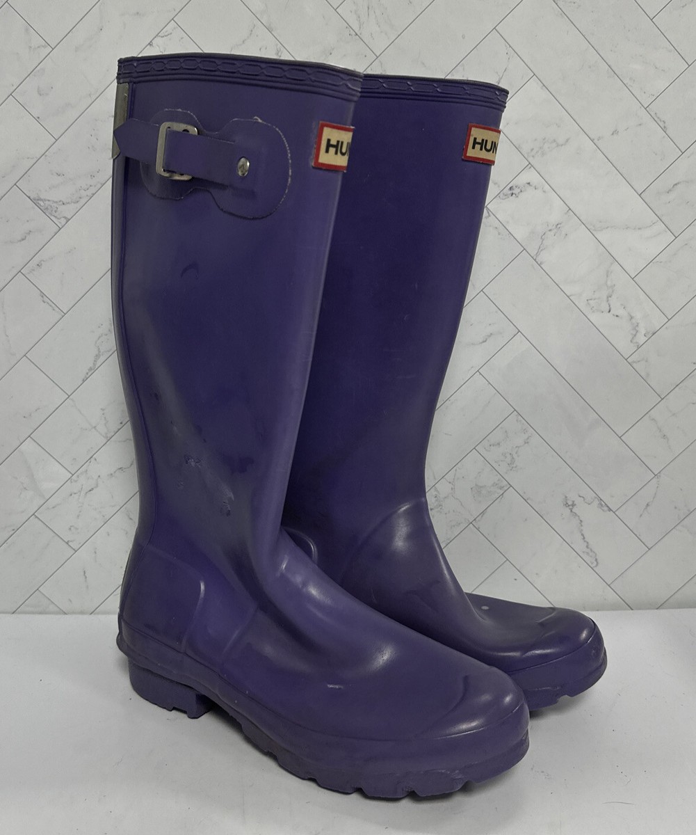 靴 HUNTER rain boots New Hunter Original Kids First Rain Boots Violet Gloss size