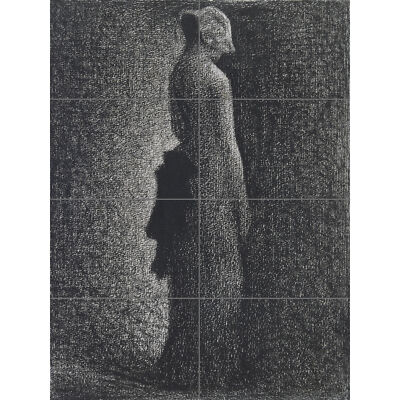 Georges Seurat The Black Bow XL Riesen Panel Poster (8 Abschnitte)