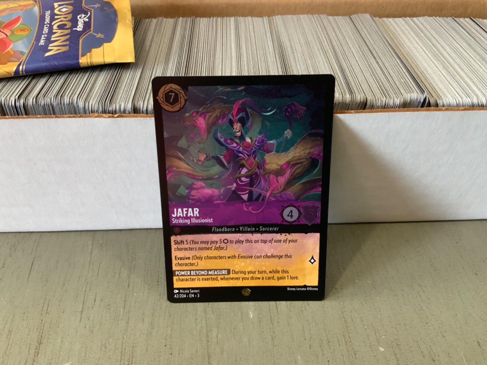 LORCANA DISNEY INTO THE INKLANDS FOIL LEGENDARY JAFAR 42/204 MINT