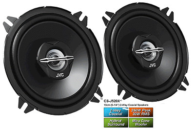 ~ JVC Lautsprecher für BMW 3er  E30  1982-1994 Fußraum vorne 2-Wege Koax 250Watt