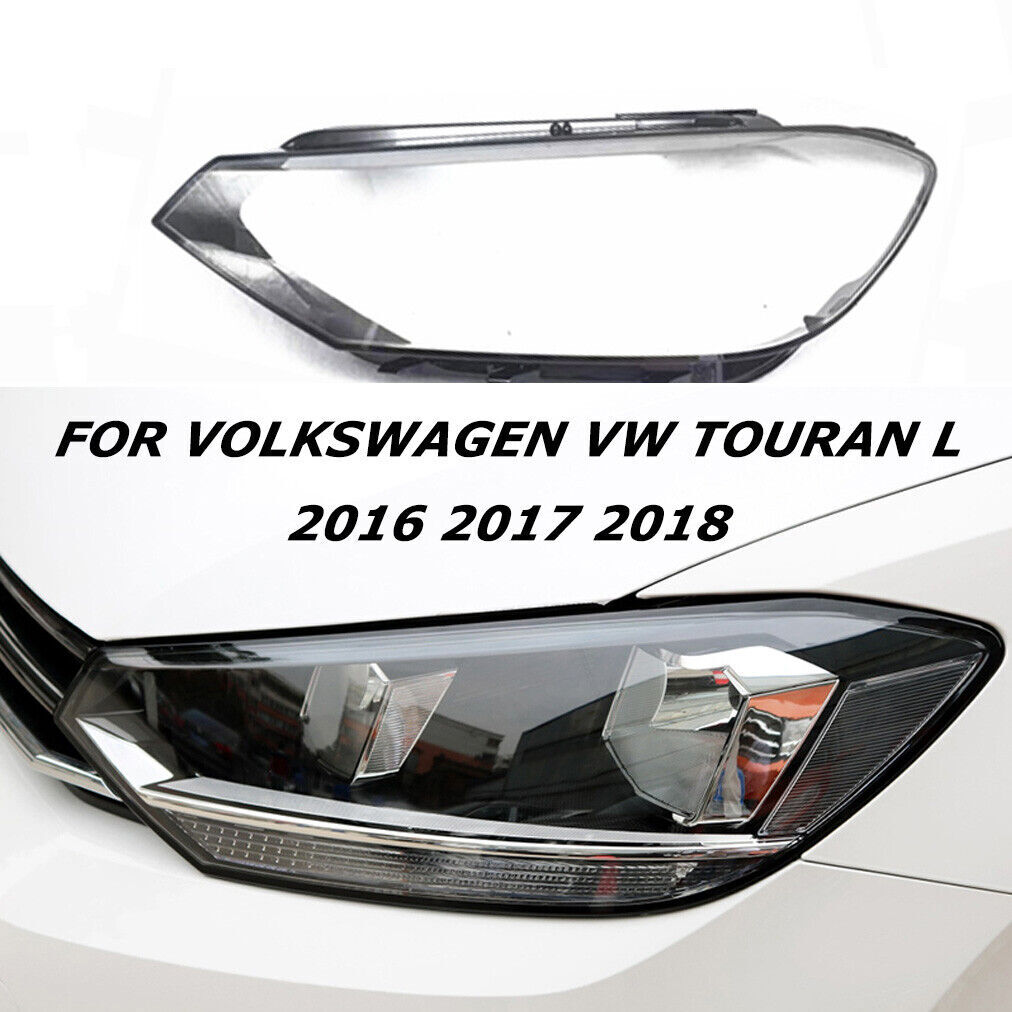 Transparent Shell Fit Volkswagen VW Touran L 16-18 Left Headlamp Headlight Lens