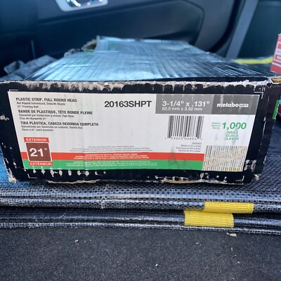 Metabo HPT 3-1/4 in.   Plastic Strip Framing Nails 21 deg Smooth Shank 1000 pk.