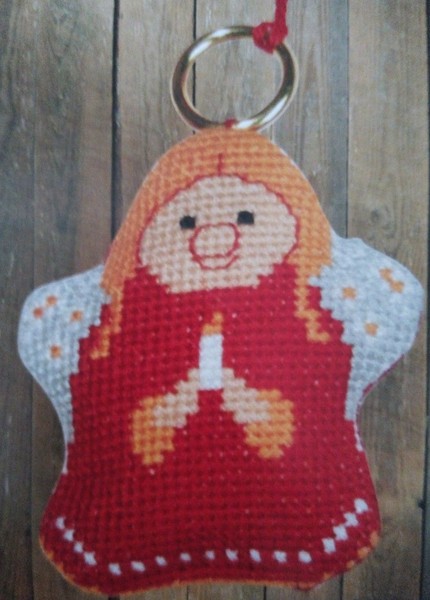 Stickpackung Weihnachten - Engel - Christbaumschmuck - 6X7Cm - Gez. Kreuzstich-image