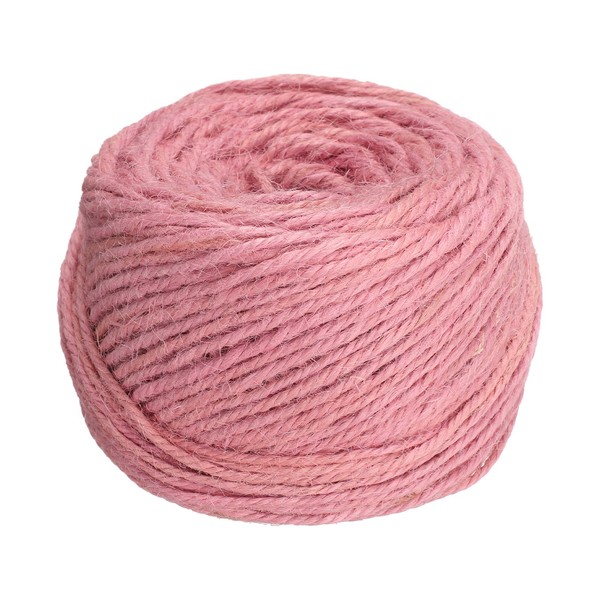 328Ft Jute Schnur 3Mm DüNne Gartenschnur Seil Farbige Pflanzenschnur Kordel Pink-image