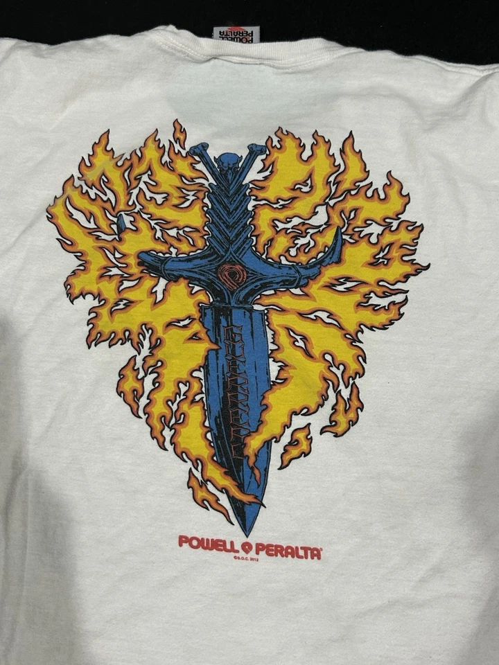 Y2K Powell Peralta Tee Shirt Mens Tommy Guerrero Skateboard Bones Brigade L - Image 2 of 4