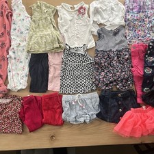 Baby Girl 6-12 Months Mixed Clothing Lot Tops Shorts Outfits Dress 25 Pieces