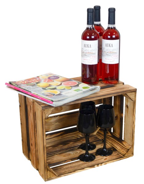 "Obstkiste \"Bella\" Geflammt Holzkiste Apfelkiste Weinkiste Regalkiste"-image