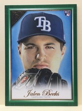 2019 Topps Gallery Jalen Beeks RC 75/99 Green #22 Tampa Bay Rays Rookie