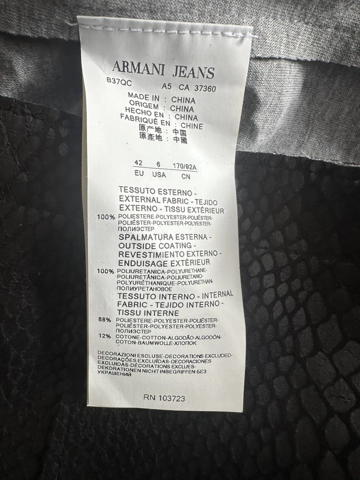 New Armani Jeans Women's  Black Jacket size M  - Image 3 of 4
