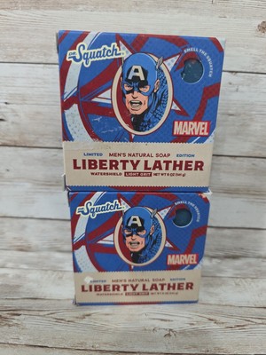 2 Pack - Dr. Squatch Liberty Lather Mens Daily Use Bars USA Handcrafted - 5 oz