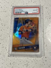 2019 Topps Finest Houston Astros Kyle Tucker RC Orange Refractor /25 PSA 10