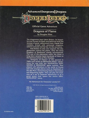 DL2 DRAGONS OF FLAME EXC! Dragonlance Vintage D&D Dungeons Dragons Module TSR - Picture 3 of 3