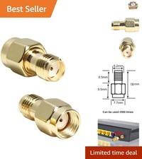 2X SMA Female to RP-SMA Male Coaxial Coax Adapters   Compact, Durable Design