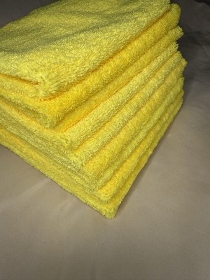 10 Pcs Edgeless Microfiber Towel No Tag No Scratch Professional  15.5''x15.5''