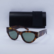 New SAINT LAURENT SLM94 003 Havana/Green 53-20-145 Sunglasses