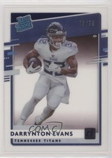 2020 Chronicles Clearly Donruss Rated Rookie Blue 75/99 Darrynton Evans 0c2