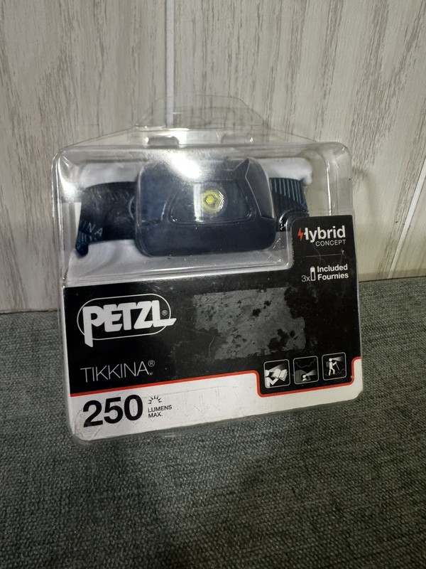 PETZL TIKKINA 250 Lumen Headlamp Blue  Unused