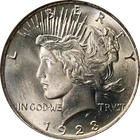 1923-P Peace Dollar Binion Collection NGC MS66 Superb Eye Appeal Strong Strike