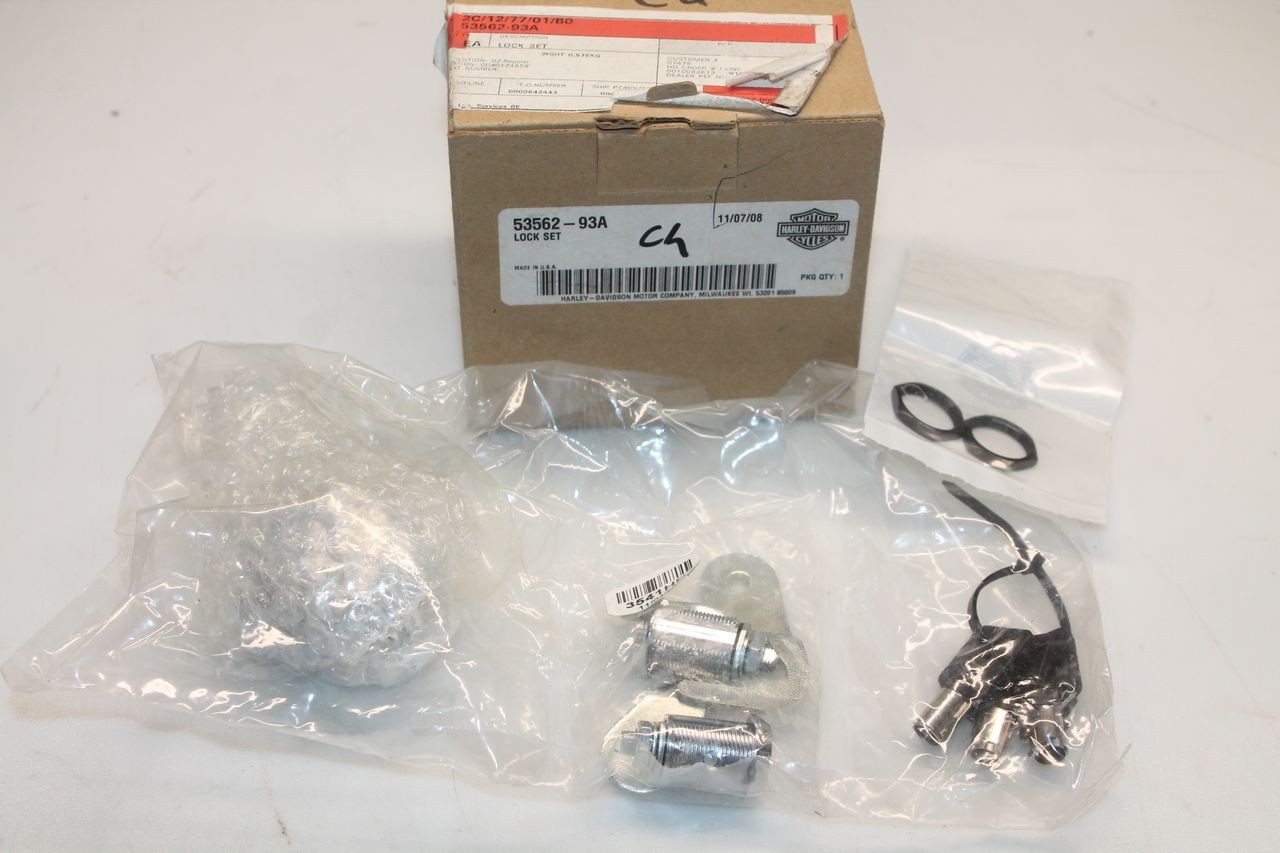 Kit serrures Harley Davidson 53562-93A en acier d'origine pour moto Touring