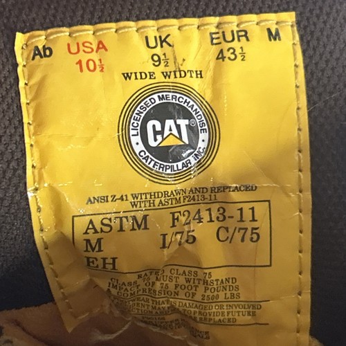 CAT Freezeflame Bagger Herren Stahlkappe Wasserdicht Arbeitsstiefel Gr. 10,5 - P90158 - Bild 8 von 12