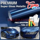 ESSMO PET Super Gloss Metallic Midnight Blue Vehicle Vinyl Wrap Decal Like Paint