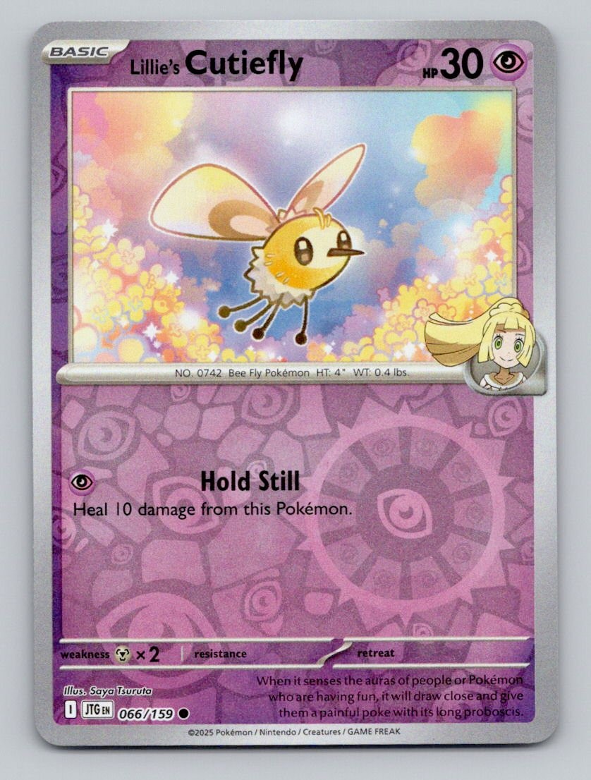 Reverse Holo Lillie's Cutiefly 066/159 Common Journey Together Pokemon