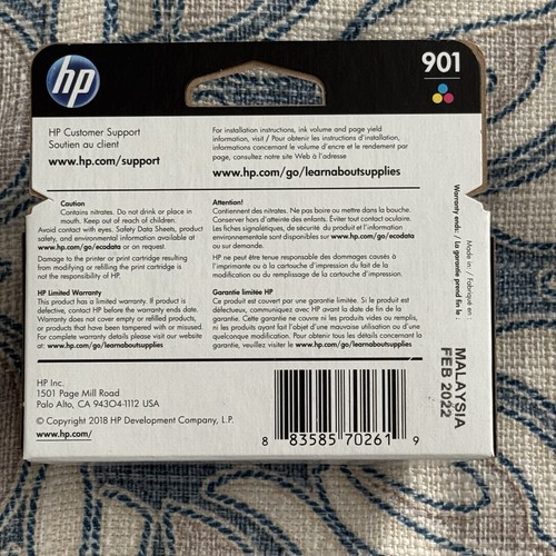 New Genuine HP 901 Color Ink Cartridge HP Officejet 4680 - Picture 2 of 3