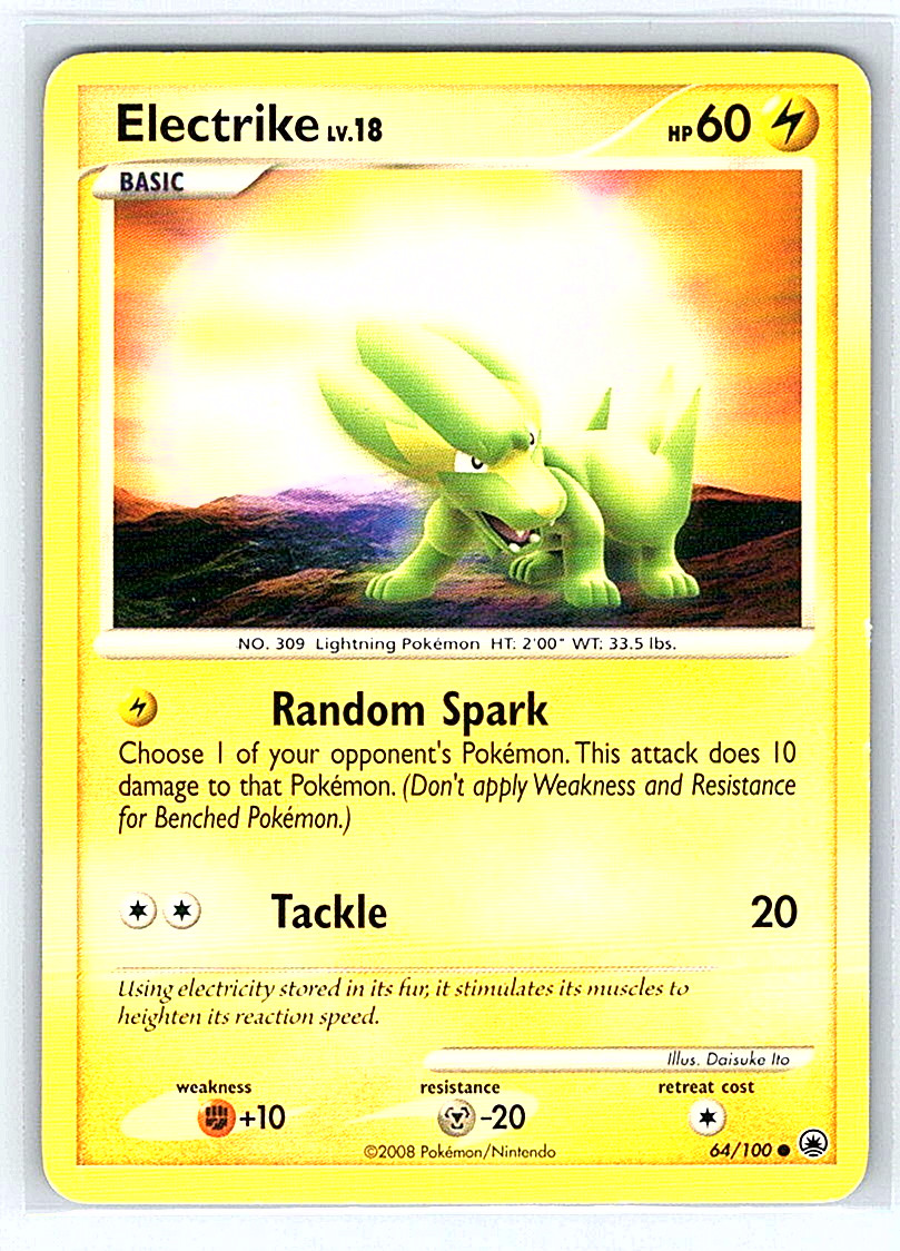 Electrike 64/100 Majestic Dawn MP Pokemon Card