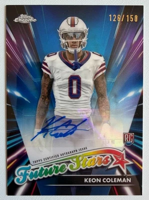 Keon Coleman 2024 Topps Chrome Future Stars Auto RC Blue Refractor #FSA-KC /150 - Bild 1 von 4