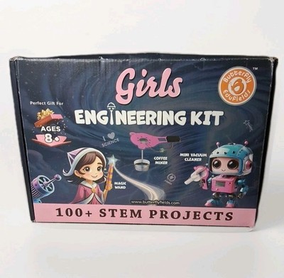 Girls Engineering Kit ~ 100+ STEM Projects for Ages 8+ Butterfly Edufields NEW