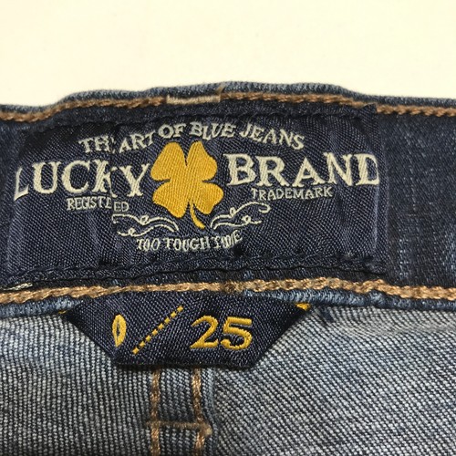 Lucky Brand The Bermuda Shorts Womens 0/25 Dark Denim Jean Low Rise 11" Inseam - Picture 6 of 19