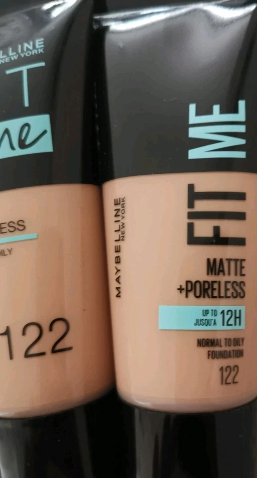 2x30ml Maybelline New York Fit Me Matte+poreless Normal To Oily Foundation 122 - Image 3 of 4