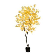 5 Ft Autumn Maple Artificial Tree Realistic Fall Leaves Seasonal Decor