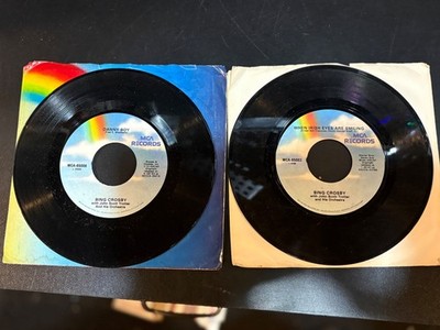 Bing Crosby 45 Lot of 2 Danny Boy The Rose of Tralee Dear Little Boy of Mine