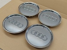 ★ 4X ORGINAL AUDI CHROM NABENDECKEL RADDECKEL GRAU 8L0601165A ALUFELGEN A3 A4 A6