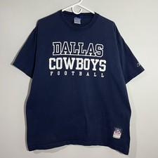 Reebok NFL Dallas Cowboys Football Blue White Short Sleeve T-Shirt Mens Large