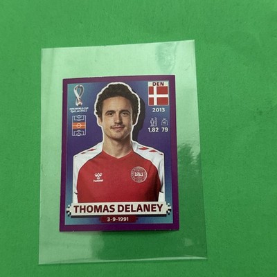 DEN11 Thomas Delaney Purple Parallel Panini World Cup Qatar 2022