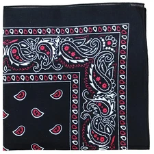 Pack of 3 22" 100% Cotton Double Sided Paisley Bandana Head Wrap Scarf