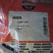 Briggs & Stratton Fuel Pump #692026 N.O.S. Damage But Usable 