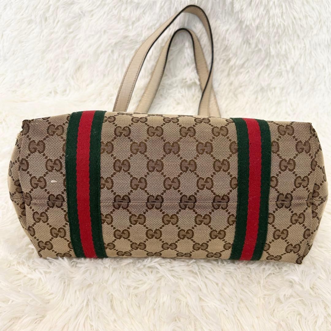 GUCCI Unisex GG Canvas Tote Bag Sherry Line Authentic Excellent Condition thumbnail 14