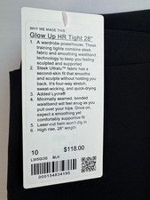 NEW lululemon Glow Up Super-High-Rise Tight 28" Choose Your Size. NWT