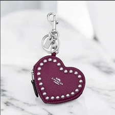 Coach Outlet Heart Pouch Rivet Purple