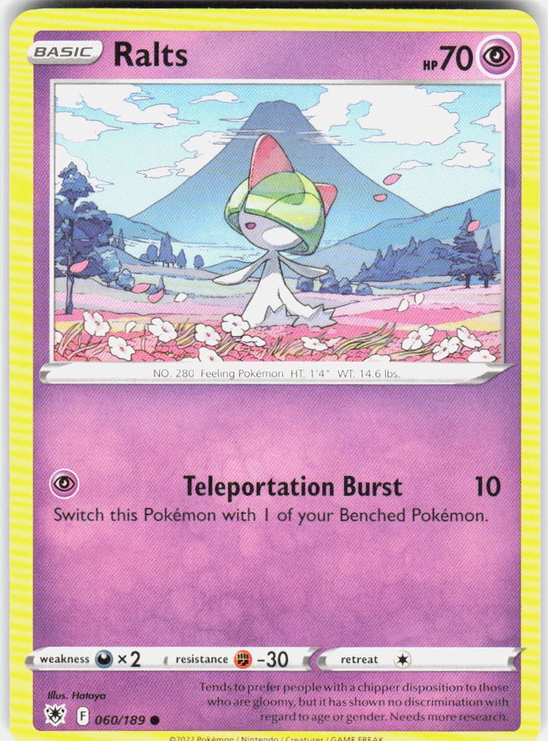 Ralts 060/189 SWSH10: Astral Radiance Pokemon