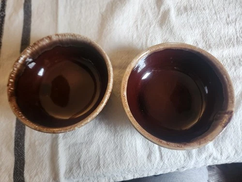 Vintage McCoy 5 Brown Drip Cereal Soup Bowls 5 inch Made in USA