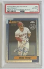 Mike Trout Auto /10 2025 Topps Update Silver Pack Black Autograph Card PSA 8