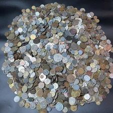 1 LB of Damaged, Cull Foreign World Coins and US Tokens (~100 Coins)