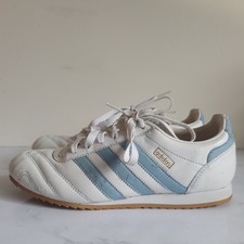 Adidas Rio Grande UK 6 Womens White Blue Stripes Y2K Trainers Size